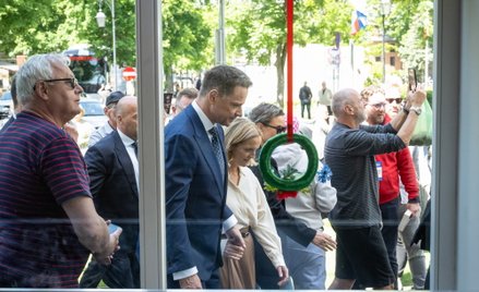 Rafał Trzaskowski z małżonką Małgorzatą Trzaskowską w Ciechocinku