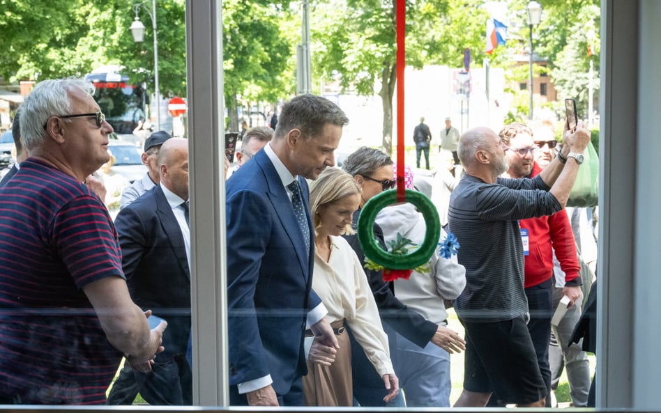 Rafał Trzaskowski z małżonką Małgorzatą Trzaskowską w Ciechocinku