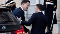 Mark Rutte i Emmanuel Macron