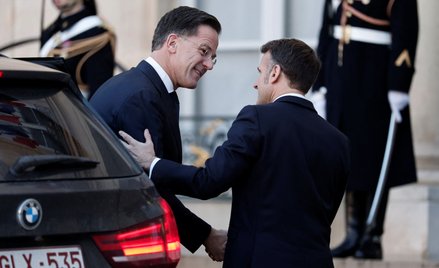 Mark Rutte i Emmanuel Macron