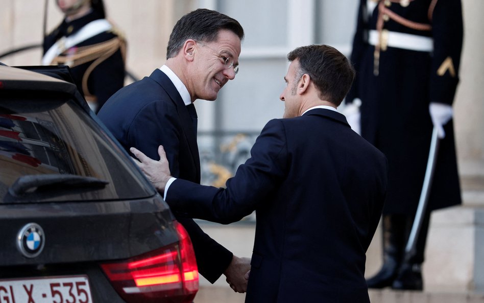 Mark Rutte i Emmanuel Macron