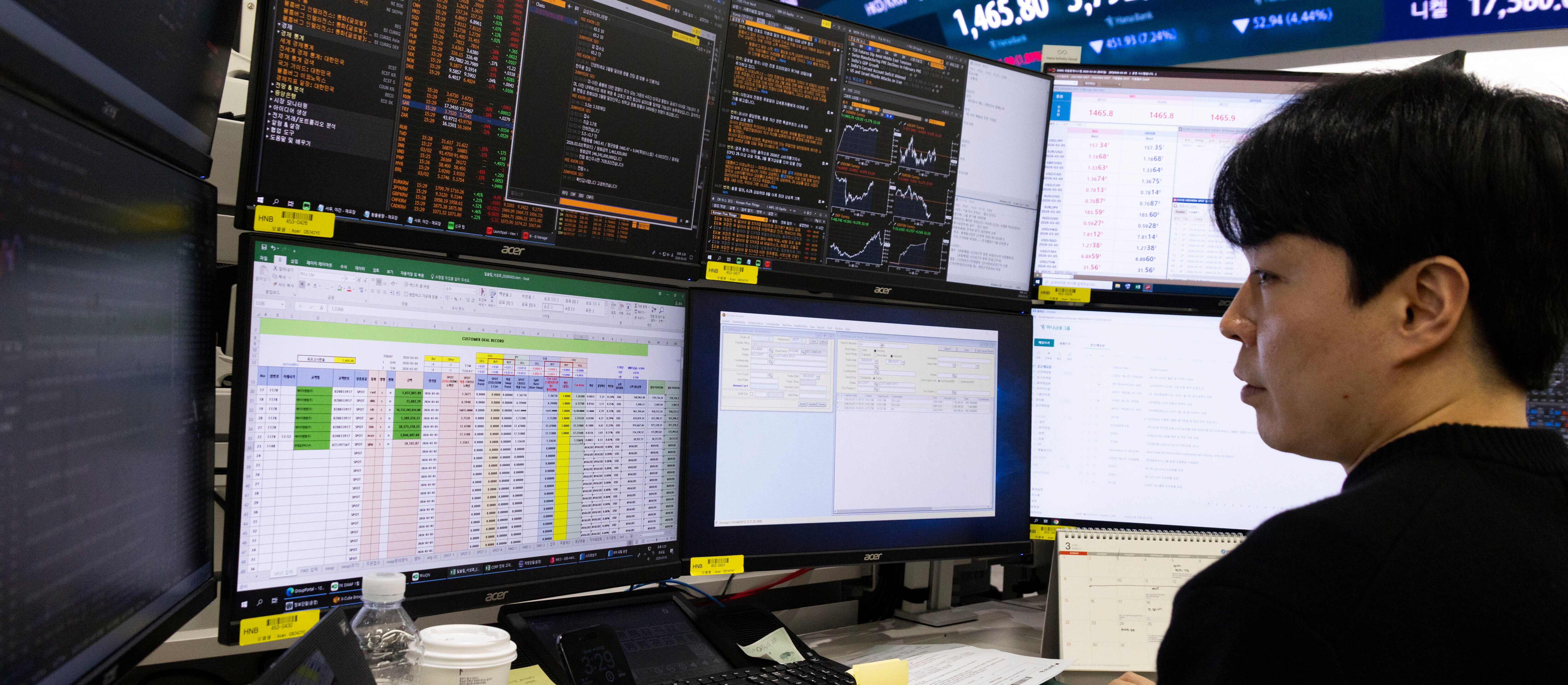 Wyprzedaż na giełdach trwa, choć spółki zbrojeniowe mocno zyskały