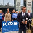 Konferencja Komitetu Obrony Sprawiedliwości. Przy mikrofonie mec. Michał Wawrykiewicz