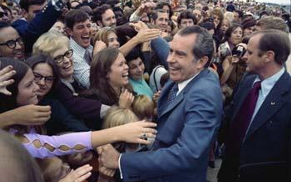 Richard Nixon podczas kampanii prezydenckiej w 1972 roku