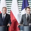 Donald Tusk i Emmanuel Macron