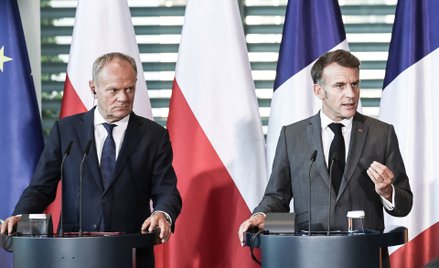 Donald Tusk i Emmanuel Macron