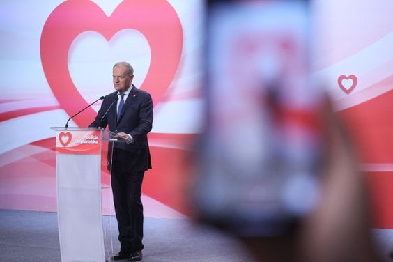 Premier Donald Tusk przemawia podczas Rady Krajowej Koalicji Obywatelskiej