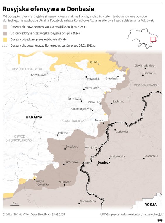 Aktualna sytuacja na froncie w Donbasie