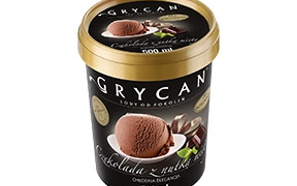 Opakowanie lodów Grycan.