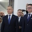Prezydent Andrzej Duda wraz marszałkiem Sejmu Szymonem Hołownią