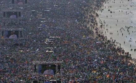Msza św. z udziałem papieża Franciszka na Copacabanie podczas Światowych Dni Młodzieży