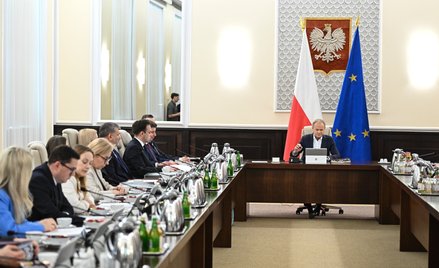 Premier Donald Tusk na posiedzeniu rządu