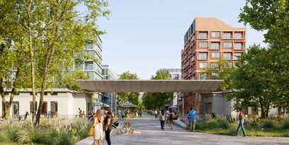 Przykładem przywracania pamięci jest planowana rewitalizacja dawnej bramy fabrycznej – pod wtórną bl