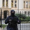 Policja przed siedzibą Trybunału Konstytucyjnego.