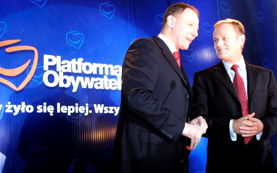 Jacek Protasiewicz i Donald Tusk we Wrocławiu (2007 r.)