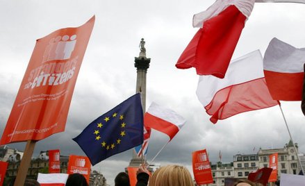 Polacy w Wielkiej Brytanii nie unikają walki o swoje prawa (na zdjęciu demonstracja w Londynie w 200