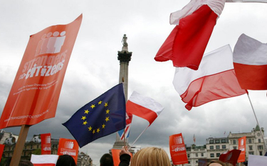 Polacy w Wielkiej Brytanii nie unikają walki o swoje prawa (na zdjęciu demonstracja w Londynie w 200
