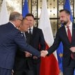 Włodzimierz Czarzasty, Donald Tusk, Szymon Hołownia i Władysław Kosiniak-Kamysz