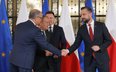 Włodzimierz Czarzasty, Donald Tusk, Szymon Hołownia i Władysław Kosiniak-Kamysz