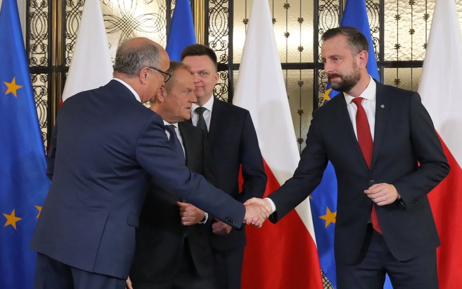 Włodzimierz Czarzasty, Donald Tusk, Szymon Hołownia i Władysław Kosiniak-Kamysz