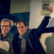 Artur Liebhart dyrektor Planete+ Doc Film Festival i Hubert Sauper reżyser "Jesteśmy waszymi przyjac