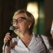 Pierwsza prezes Sądu Najwyższego Małgorzata Gersdorf. Manifestacja - "Łańcuch światła" przed siedzib