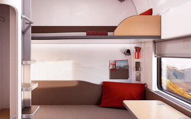 Przedziały sypialne w nowych wagonach, które dla Nightjet buduje Siemens.