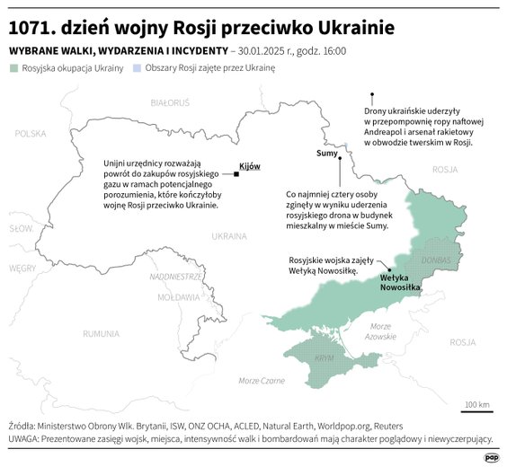 Tak wyglądała sytuacja na froncie 30 stycznia