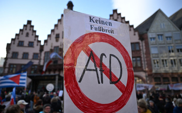 Demonstracja przeciwko rasizmowi i polityce skrajnie prawicowej AfD, 5 lutego, Frankfurt nad Menem