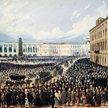 Pogrzeb pięciu poległych, 2 marca 1861 roku (litografia z epoki). Czy Polakom i Żydom najłatwiej się