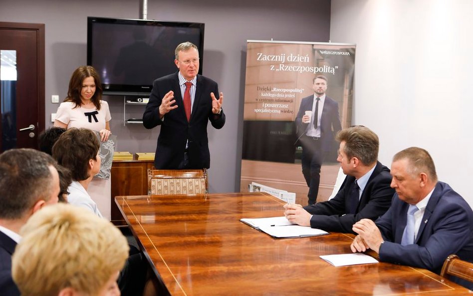 Bogusław Chrabota - redaktor naczelny "Rzeczpospolitej" i Anna Wojda (Dział Prawa "Rzeczpospolitej")