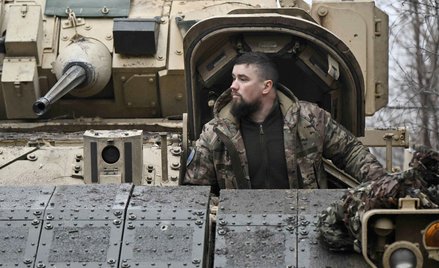 Żołnierz ukraińskiej brygady zmechanizowanej w pobliżu Awdijiwki afp