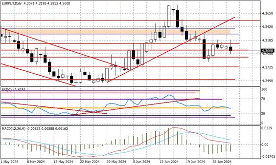 Wykres dzienny EURPLN