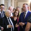 Jarosław Kaczyński postawił na Łukasza Kmitę (drugi od lewej), ale ostatecznie Kmita marszałkiem nie