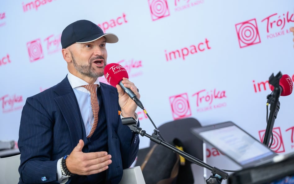 Prezes InPost Rafał Brzoska podczas kongresu Impact'25,