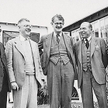 Uczestnicy konferencji w Hamilton. Od lewej: George Hall, Harold W. Dodds, Richard K. Law, Sol Bloom
