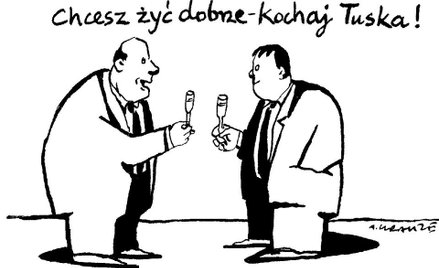 Komentarz rysunkowy. Kochaj Tuska