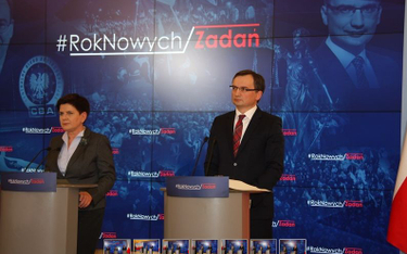 Premier Beata Szydło i minister Zbigniew Ziobro