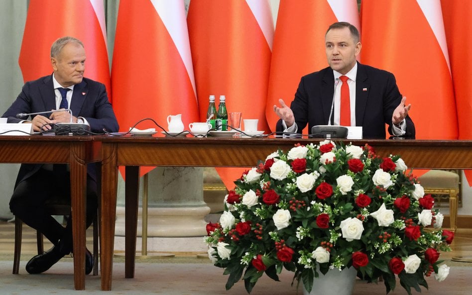 Donald Tusk i Karol Nawrocki