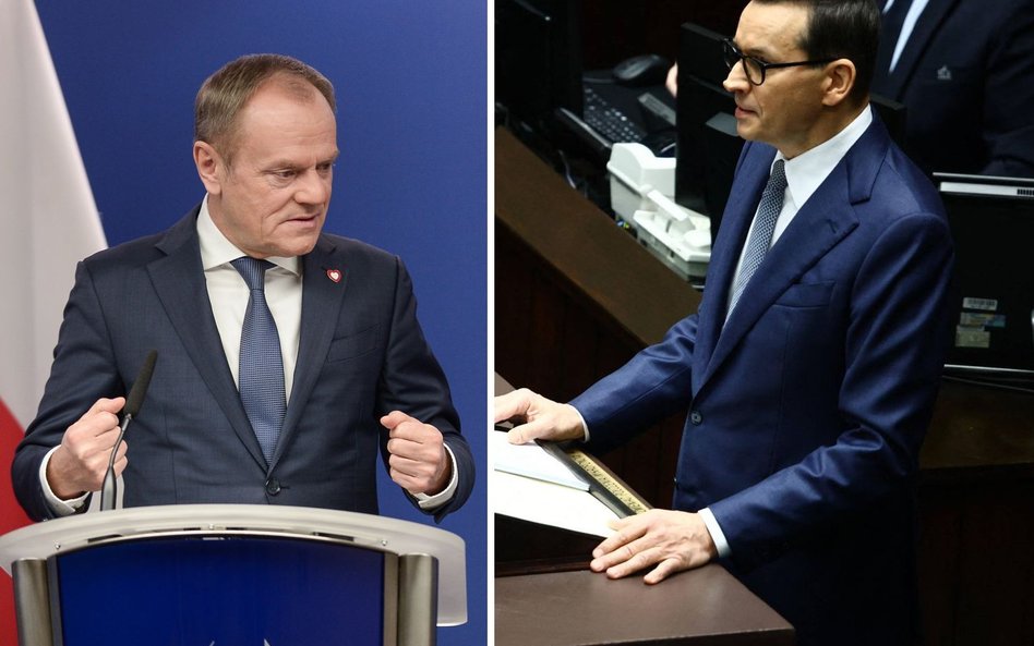 Donald Tusk i Mateusz Morawiecki