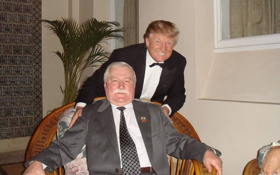 Wałęsa chwali się zdjęciem z Trumpem