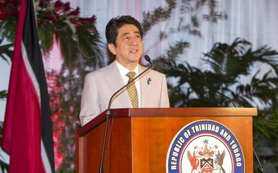 Premier Japonii Shinzo Abe podczas wizyty w Trynidadzie i Tobago