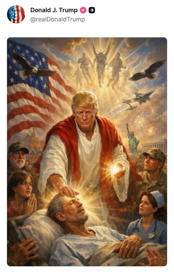 Grafika umieszczona w sieci przez Donalda Trumpa (potem usunięta)