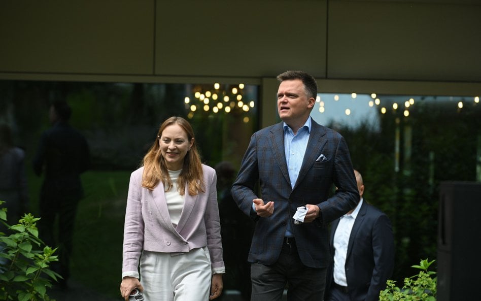 Obecna szefowa Polski 2050 Katarzyna Pełczyńska-Nałęcz i były przewodniczacy Szymon Hołownia