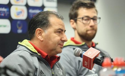 Trener Ferdinando De Giorgi i kapitan polskiej reprezentacji Michał Kubiak