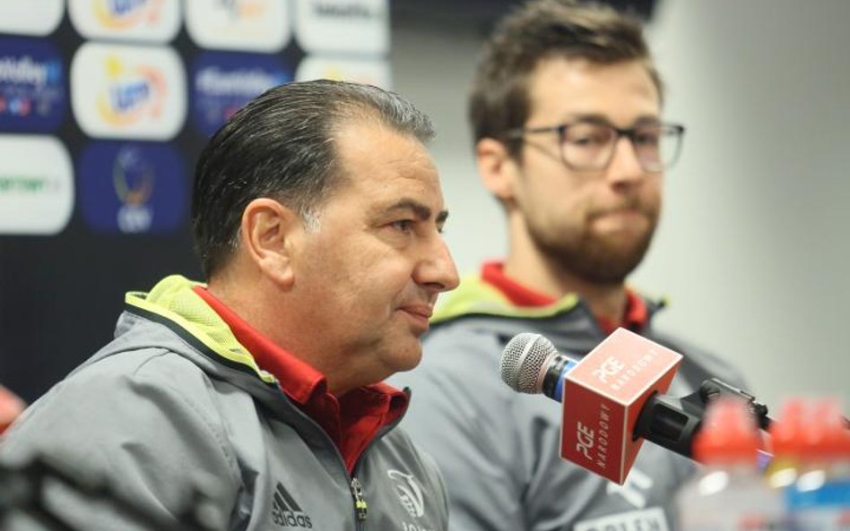 Trener Ferdinando De Giorgi i kapitan polskiej reprezentacji Michał Kubiak