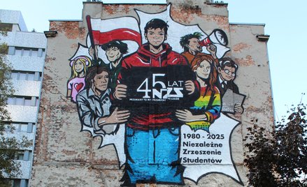 Mural na warszawskiej Woli upamiętnia 45 rocznicę powstania NZS.