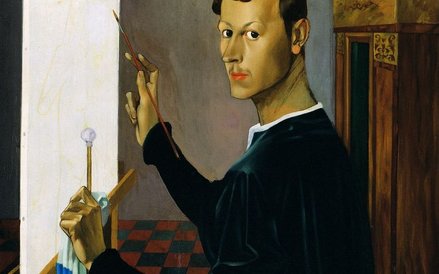 Jenő Medveczky (1902–1969), Autoportret, 1929, olej, płótno, Węgierska Galeria Narodowa