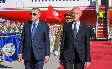 Prezydenci Turcji i Tunezji - Recep Tayyip Erdogan i Kais Saied