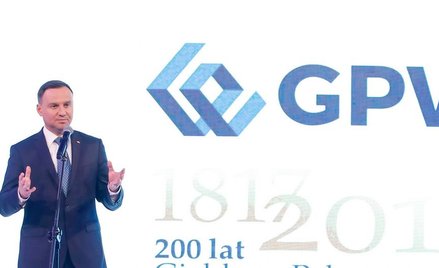 Prezydent: mam nadzieję na następne 200 lat giełdy, bez przerw